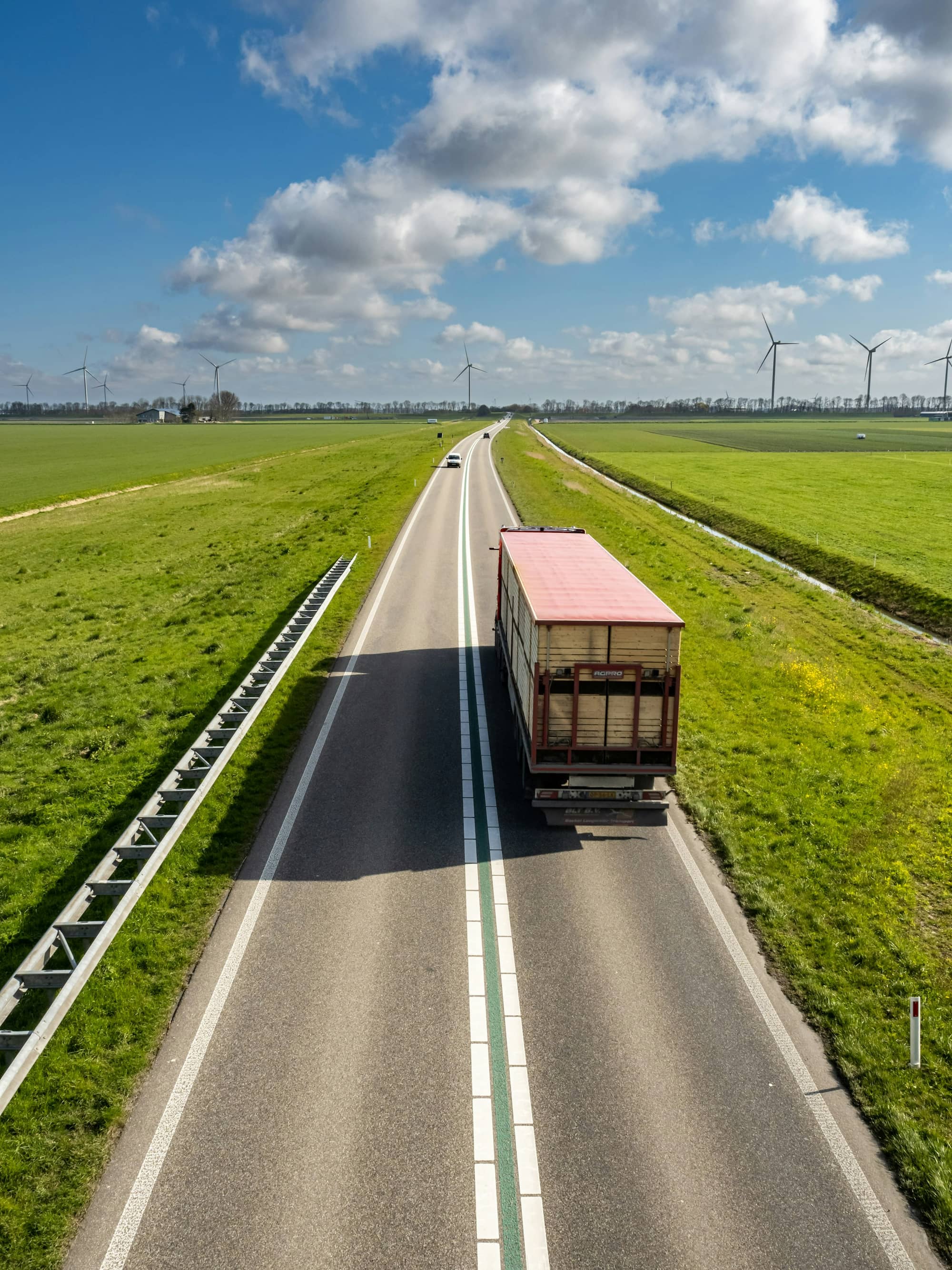 Fleet vehicles operating on a highway route